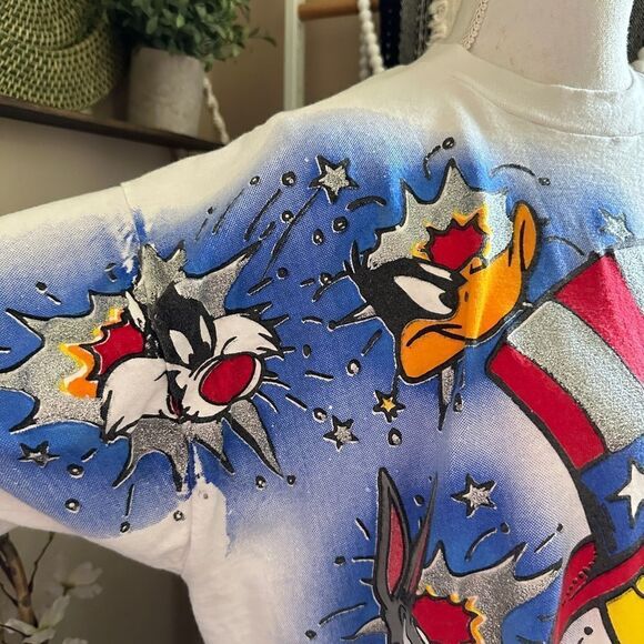 Vintage Looney Tunes Tweety Bird 90s Oversized Graphic T Shirt - Picture 3 of 11